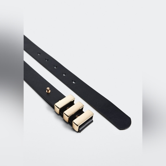 Mango [S] Belt  with geometric buckle - Picture 5 of 5